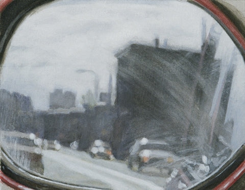 Reflections of Things to Come, ink, watercolor &amp; gouache painting by Philadelphia artist Michael Kowbuz
